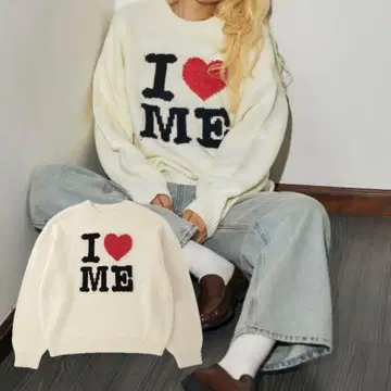 aclent 아클렌트 아이 러브 미 니트 스웨터 I LOVE ME