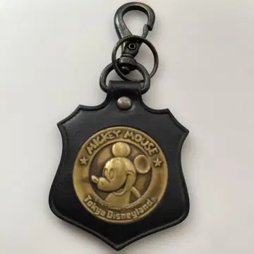 미키마우스 가죽 키링 블랙