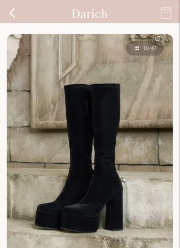 darich 울트라 스트레치 롱 부츠 BLK XS