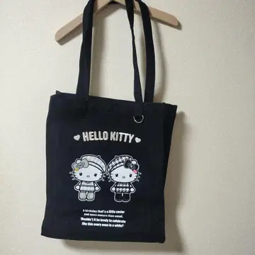 헬로키티 토트백 흑백 걸리시 쌍둥이 코디