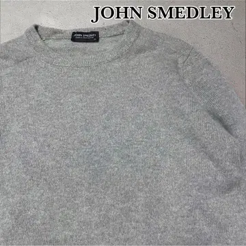 JOHNSMEDLEY 크루넥 니트 캐시미어 혼방 울 그레이