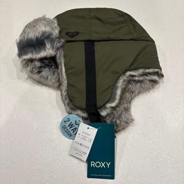 ROXY 2WAY 디자인 니트 모자 올리브
