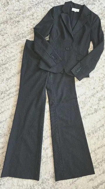 M 프리미어 핀스트라이프 그레이 수트 셋업 사이즈 34