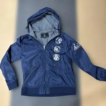 hysteric glamor 후드 부착 블루종