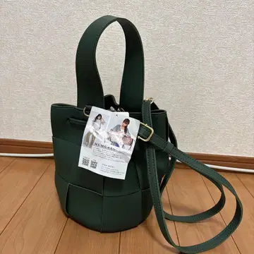 그린 패치워크 토트백