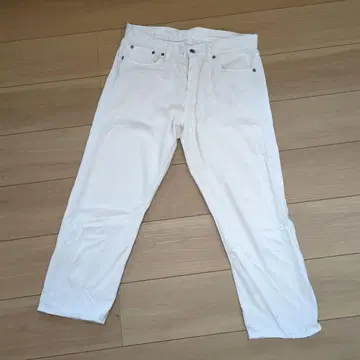 DEEP BLUE 화이트 데님 팬츠 L 사이즈