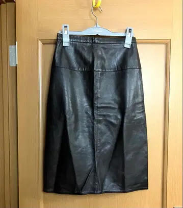 프랑스 레어 LE BUFFLE 가죽 스커트 고급 천연 가죽 42