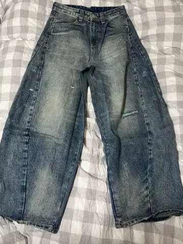 지하인 온라인 캐주얼 데미지 벌룬 데님 M