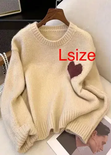 심플하지만 귀여운 패턴 스웨터 [미사용 새상품] Lsize