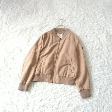 Sound nutrient 스웨이드 점퍼 블루종 베이지 S