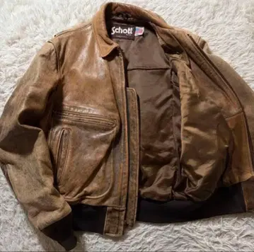 Schott 싱글 라이더 자켓 천연 가죽 USA제 275 베이지