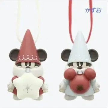 디즈니 크리스마스 2025 릴린린 캡슐 토이 빨간색 파랑 세트