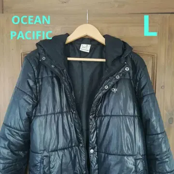 블랙 다운 자켓 후드 부착 op