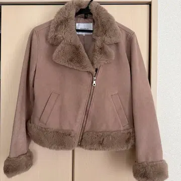 리랜드트루 인조 모피 라이더 자켓 M