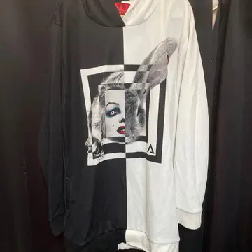 ALTER VENOM 그래픽 후드티 바이컬러