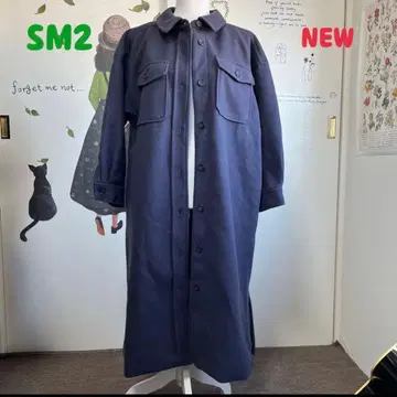 #923 새상품 사만사 모스모스 네이비 롱 코트