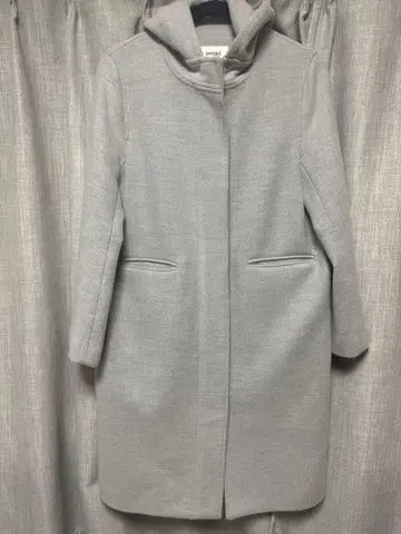 snidel 후디 지퍼 울 코트 그레이