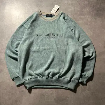 빈티지 민트 그린 자수 로고 데드스탁 맨투맨 트레이닝복