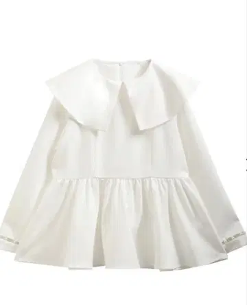 핏모어 빅 칼라 사다리 펄 슬리브 상의 화이트