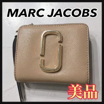새상품급 MARC JACOBS 접이식 지갑 베이지 그린 투톤 컬러