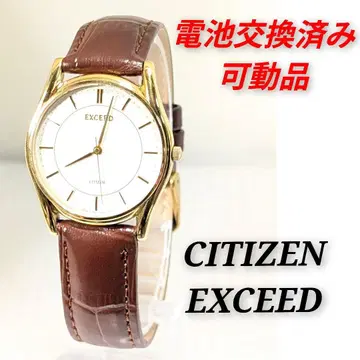 CITIZEN EXCEED 남성용 배터리 벨트 교환 완료 작동품 F-16