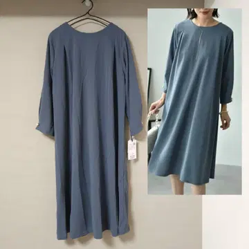 인터플래닛 컷 조젯 백 플리츠 원피스