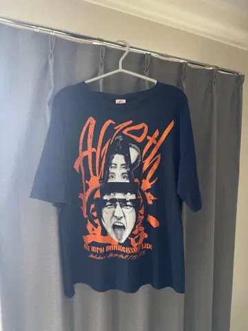 아타라시가쿠인 리더즈 카오카오카오T셔츠 네이비 M