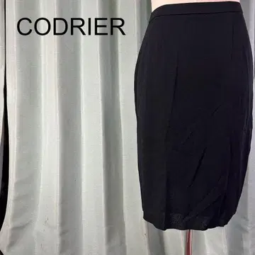 CODRIER 블랙 타이트 스커트 무릎 기장 허리밴딩 엘레강트
