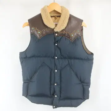 새상품급 Rocky Mountain x HTC 천연 가죽 다운 베스트