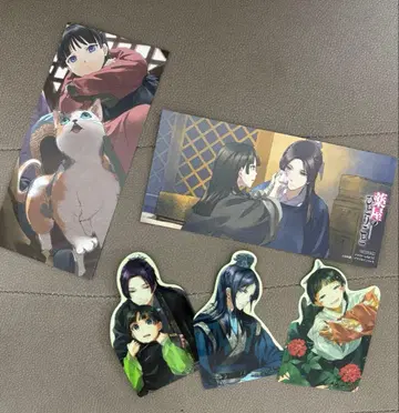 약사의 혼잣말 애니메이트 특전 리버서블 BIG 책갈피 클리어 씰 5종