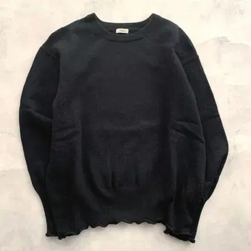 IENA 이에나 니트 SHEEN HG C/N 긴팔 울 100% 블랙