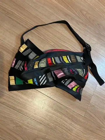 kaopashu/컬러풀 스트라이프 숄더백