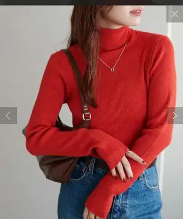 Discord WEB 한정 컬러 라메 리브 터틀넥 택 포함 미사용 새상품