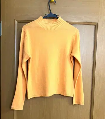 오렌지 캐시미어 100% 스웨터 M