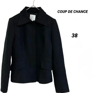 쿠 드 샹스 울 자켓 38 새상품급 숏 기장 고급 실루엣