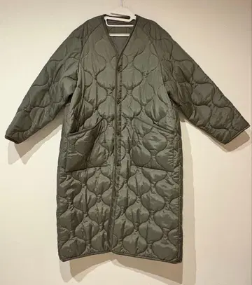 HYKE 퀼팅 롱 코트