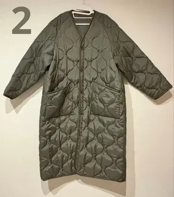 HYKE 퀼팅 롱 코트 사이즈 2