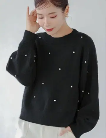 핏모어 비쥬 니트 블랙