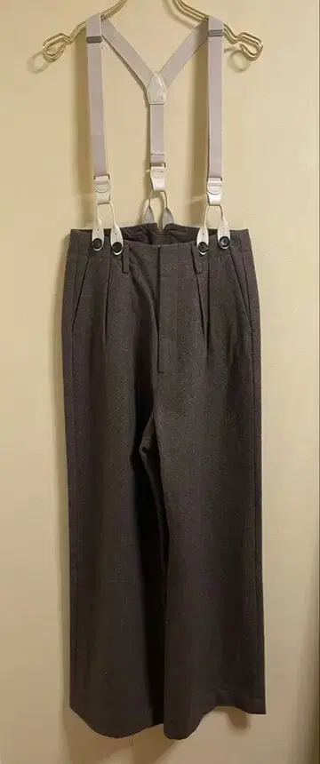 6 Roku 서스펜더 부착 턱 와이드 팬츠