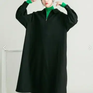 KBF 래글런 ZIP 오버 원피스 38 블랙