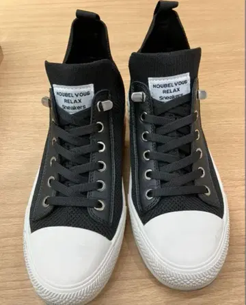 NOUBEL VOUG 블랙 하이컷 스니커즈
