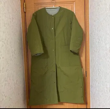 사만사 모스모스 리버서블 퀼트 코트 카키