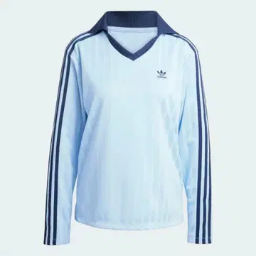 adidas 아디컬러 풋볼 자카드 V넥 긴팔 피케 셔츠