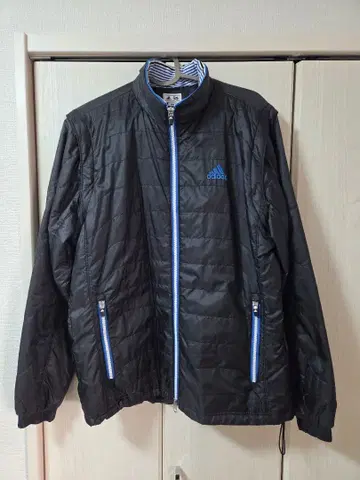 adidas 퀼팅 자켓 베스트 블랙
