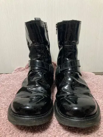 NeIL BarreTT 에나멜 엔지니어 부츠 닐바렛 블랙 41