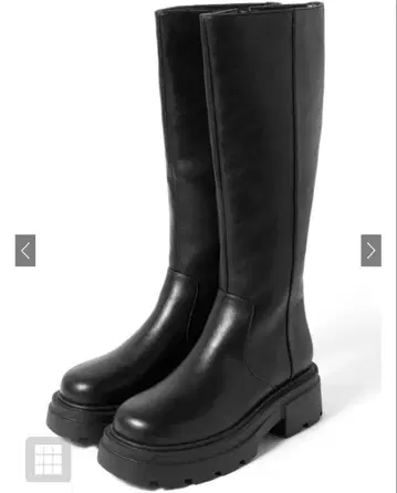 트랙 밑창 가죽 롱 부츠[zr993]