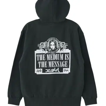 엑스걸 후드티 카키 M 새상품급 X-girl 후드 부착