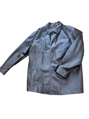 천연 가죽 TOMO Jubien 가죽 하프 코트 돈피 남성용 L