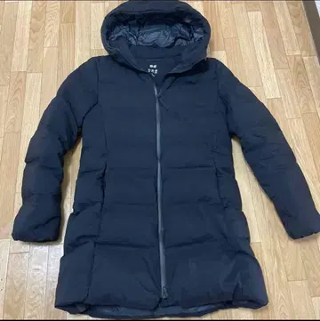 UNIQLO 심리스 롱 다운 자켓 M 블랙