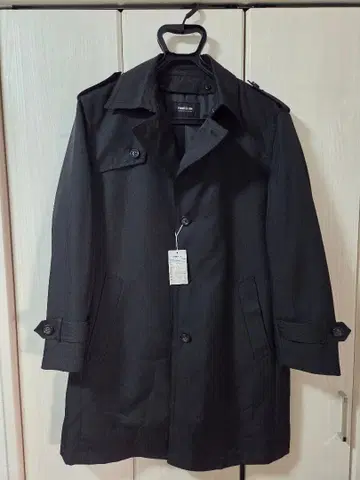 블랙 남성용 코트 새상품